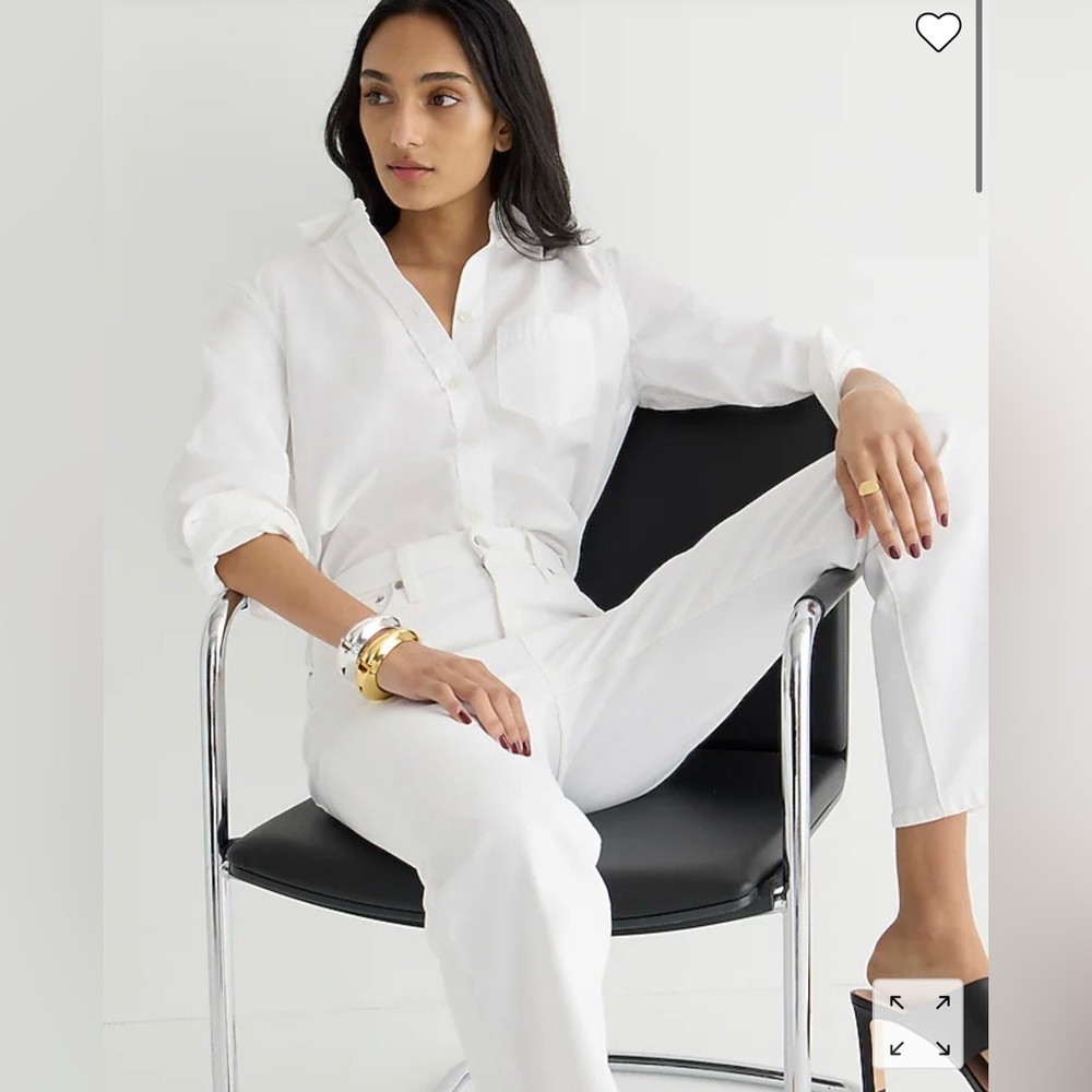 J Crew Slim Demi-Boot Jean in White Wash Size 30